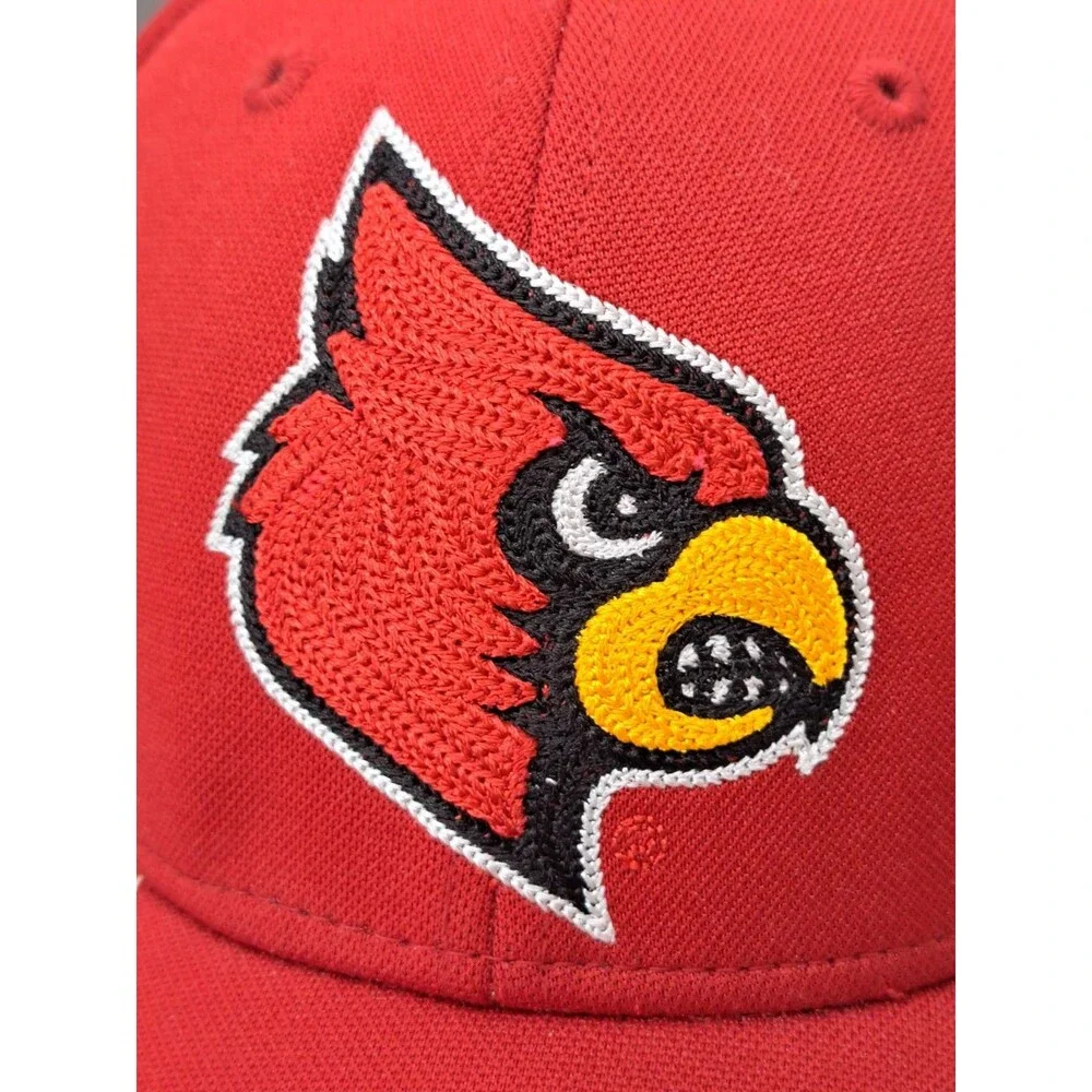 adidas Louisville Cardinals NCAA Fitted Cap Hat Red Black White L/XL